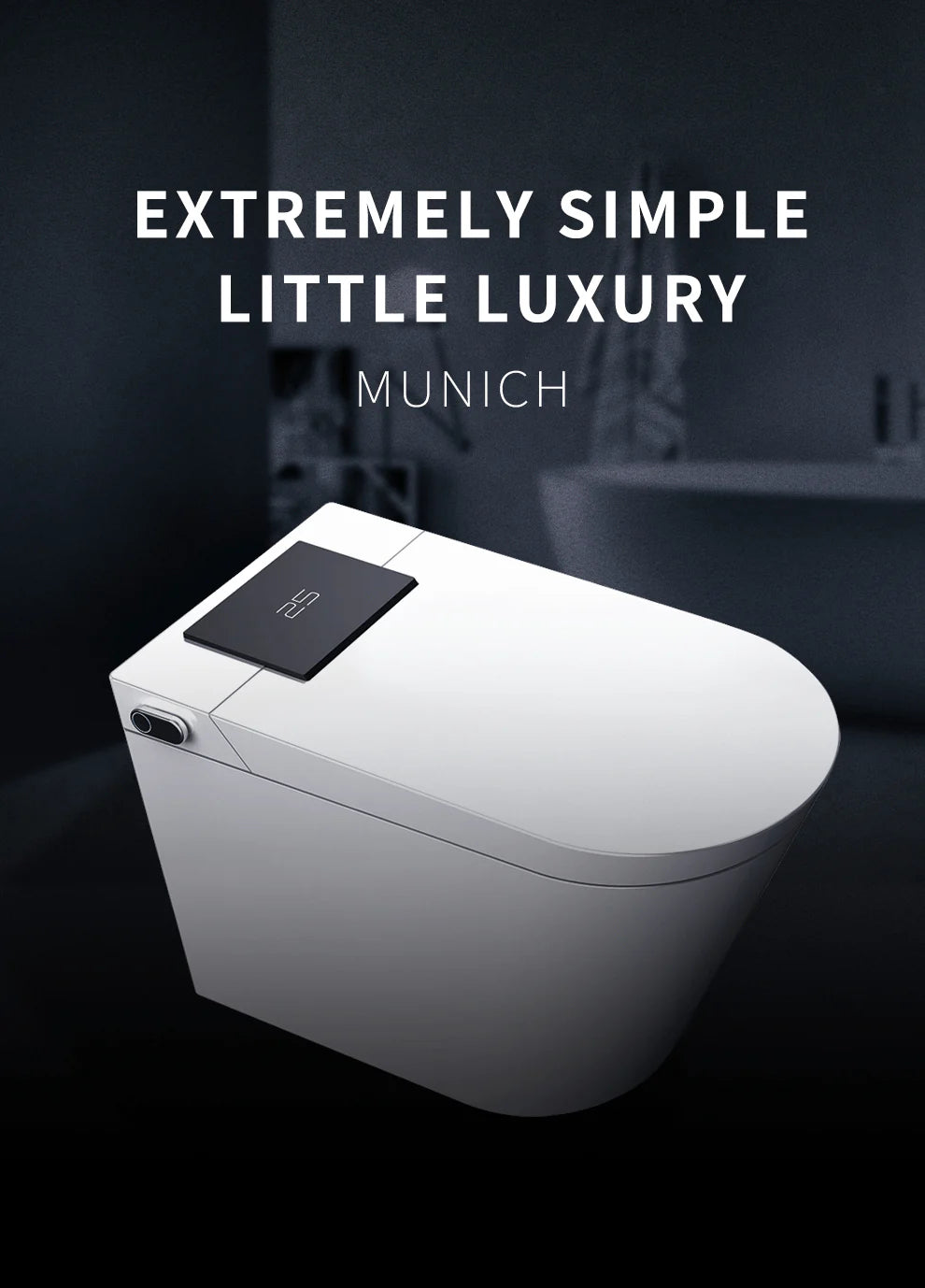 Machenburg Bidet Toilet Munich Pro with Heated Seat Auto Lid Hot Air Dryer