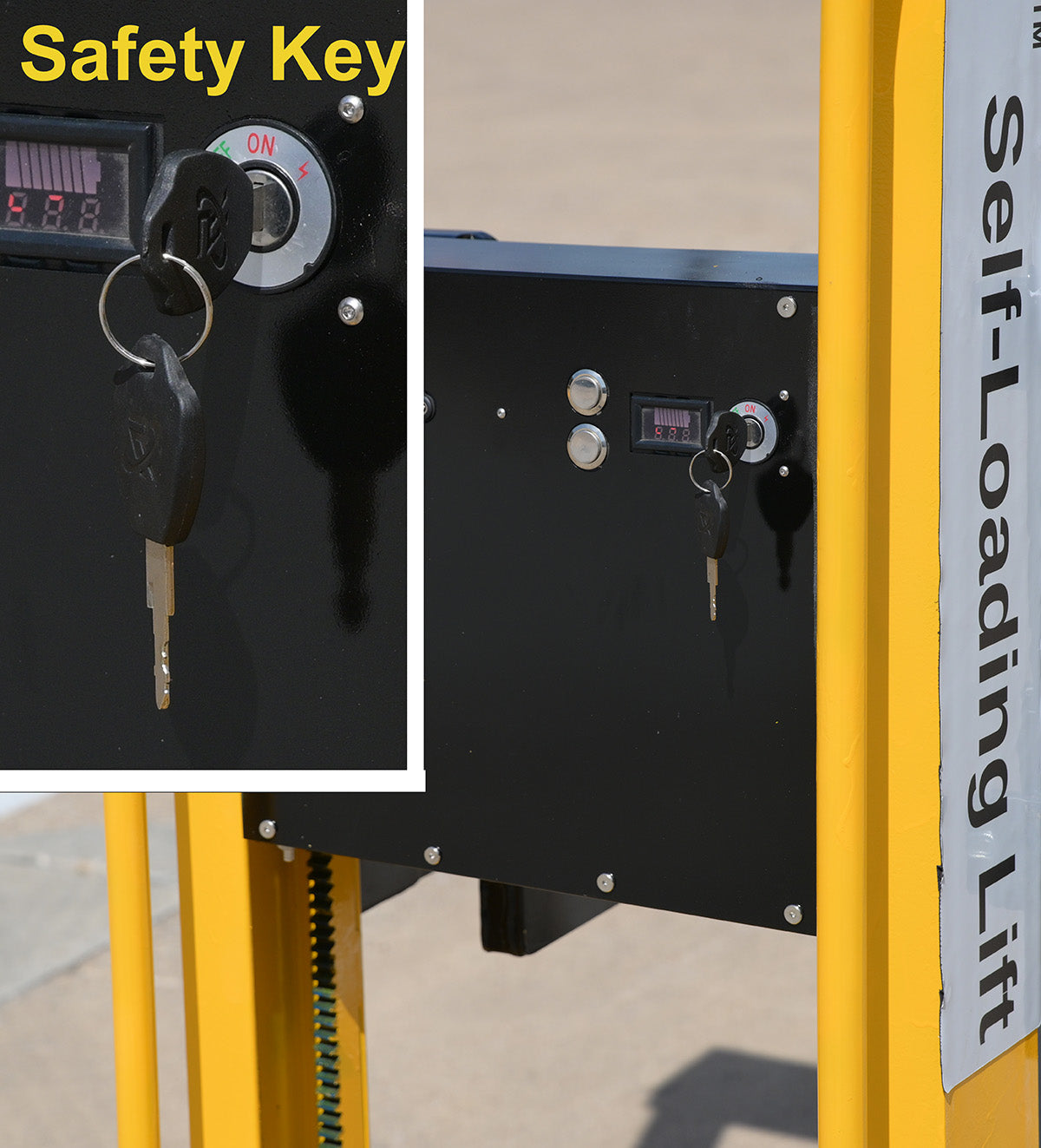 PikaLift PK351 Compact Self-Loading Material Lift – 2,160 lb Capacity, Locking Brakes